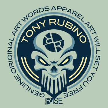 Pintura intitulada "Rubino Brand Tees T…" por Tony Rubino, Obras de arte originais, Acrílico Montado em Armação em madeira