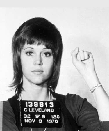 "Jane Fonda Mug Shot…" başlıklı Tablo Tony Rubino tarafından, Orijinal sanat, Akrilik Ahşap Sedye çerçevesi üzerine monte ed…