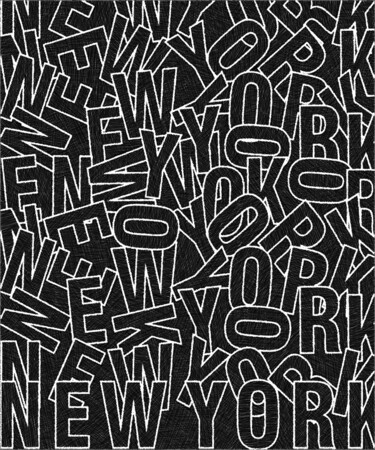 Painting titled "New York City Jumbl…" by Tony Rubino, Original Artwork, Acrylic Mounted on Wood Stretcher frame