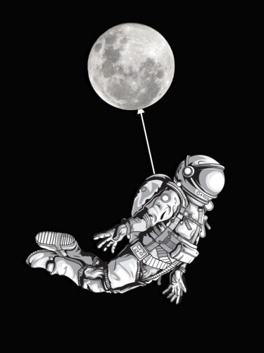 Картина под названием "Rubino Float Astron…" - Tony Rubino, Подлинное произведение искусства, Акрил Установлен на Деревянная…