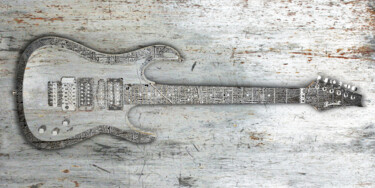 Painting titled "Steele Guitar Elect…" by Tony Rubino, Original Artwork, Acrylic Mounted on Wood Stretcher frame