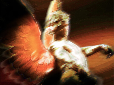 Картина под названием "Fire Angel 2" - Tony Rubino, Подлинное произведение искусства, Акрил Установлен на Деревянная рама дл…