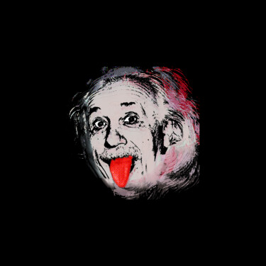 Collages titulada "Albert Einstein and…" por Tony Rubino, Obra de arte original, Acrílico Montado en Bastidor de camilla de…