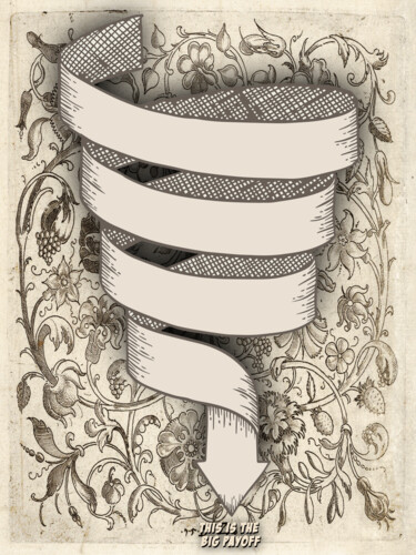 Κολάζ με τίτλο "This Is The Big Pay…" από Tony Rubino, Αυθεντικά έργα τέχνης, Κολάζ Τοποθετήθηκε στο Ξύλινο φορείο σκελετό