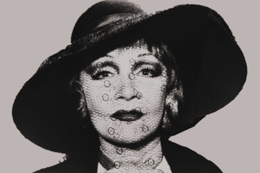 "Marlene Dietrich Ve…" başlıklı Kolaj Tony Rubino tarafından, Orijinal sanat, Akrilik Ahşap Sedye çerçevesi üzerine monte ed…