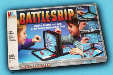 Коллажи под названием "Battleship Board Ga…" - Tony Rubino, Подлинное произведение искусства, Коллажи Установлен на Деревянн…