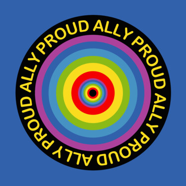 Kolaże zatytułowany „Pride LBGTQ Rainbow…” autorstwa Tony Rubino, Oryginalna praca, Kolaże Zamontowany na Drewniana rama nos…