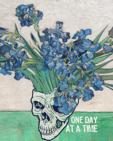 Collages titled "One Day At A Time A…" by Tony Rubino, Original Artwork, Collages Mounted on Wood Stretcher frame