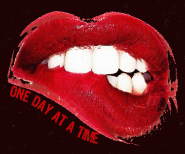 Kolaże zatytułowany „One Day At A Time A…” autorstwa Tony Rubino, Oryginalna praca, Kolaże Zamontowany na Drewniana rama nos…