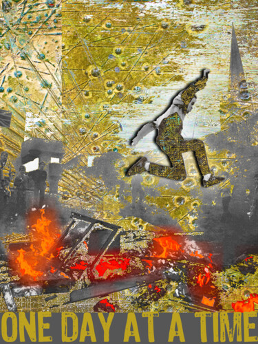 Collages intitolato "Sober Sobriety Reco…" da Tony Rubino, Opera d'arte originale, Collages Montato su Telaio per barella in…