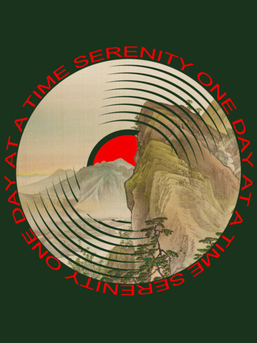 Kolaże zatytułowany „Sobriety Serenity O…” autorstwa Tony Rubino, Oryginalna praca, Kolaże Zamontowany na Drewniana rama nos…