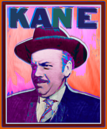 Collages titled "Citizen Kane Orson…" by Tony Rubino, Original Artwork, Acrylic Mounted on Wood Stretcher frame