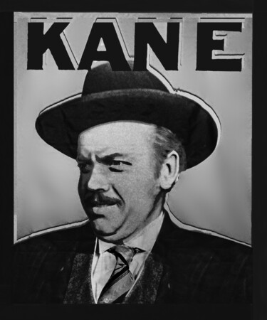 Collages intitulée "Citizen Kane Orson…" par Tony Rubino, Œuvre d'art originale, Collages Monté sur Châssis en bois
