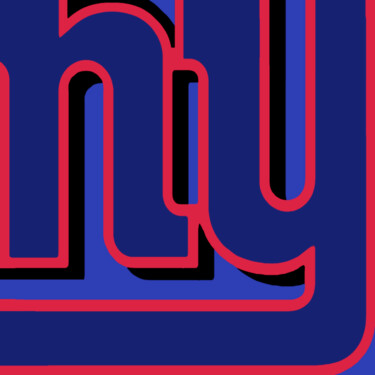 Ζωγραφική με τίτλο "New York Giants Foo…" από Tony Rubino, Αυθεντικά έργα τέχνης, Ακρυλικό Τοποθετήθηκε στο Ξύλινο φορείο σκ…