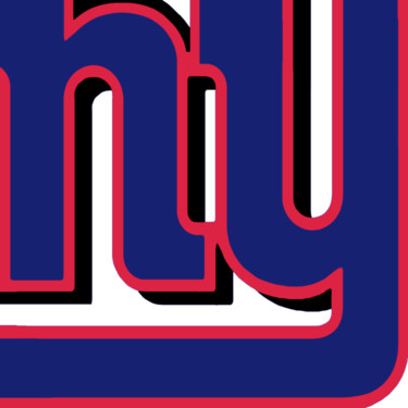 Pintura intitulada "New York Giants Foo…" por Tony Rubino, Obras de arte originais, Acrílico Montado em Armação em madeira