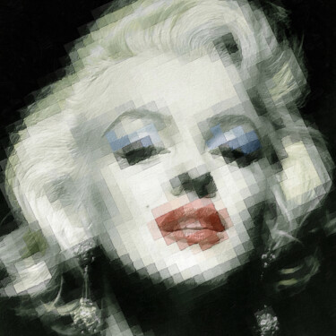 Schilderij getiteld "Marilyn Monroe Pain…" door Tony Rubino, Origineel Kunstwerk, Acryl Gemonteerd op Frame voor houten bran…