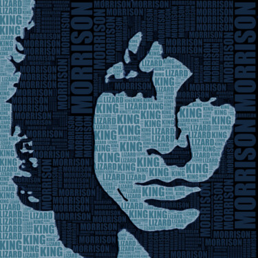 Картина под названием "Jim Morrison The Do…" - Tony Rubino, Подлинное произведение искусства, Акрил Установлен на Деревянная…