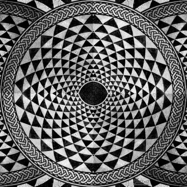 Pintura titulada "Mosaic Circle Symme…" por Tony Rubino, Obra de arte original, Acrílico Montado en Bastidor de camilla de m…