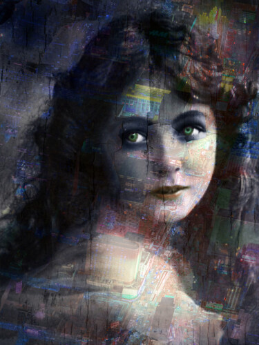 Pittura intitolato "Vintage Woman Pop W…" da Tony Rubino, Opera d'arte originale, Acrilico Montato su Telaio per barella in…