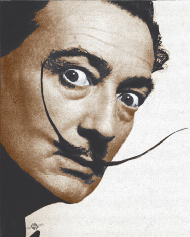 Картина под названием "Salvador Dali Reali…" - Tony Rubino, Подлинное произведение искусства, Акрил Установлен на Деревянная…