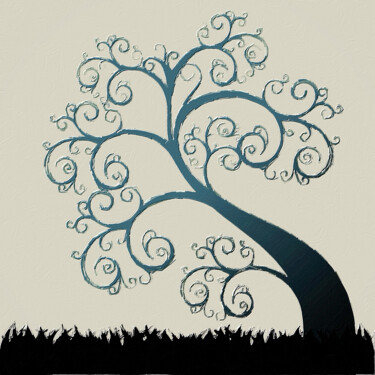 "Fantasy Tree" başlıklı Tablo Tony Rubino tarafından, Orijinal sanat, Akrilik Ahşap Sedye çerçevesi üzerine monte edilmiş