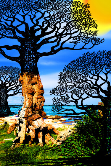 Картина под названием "If A Tree Falls In…" - Tony Rubino, Подлинное произведение искусства, Акрил Установлен на Деревянная…