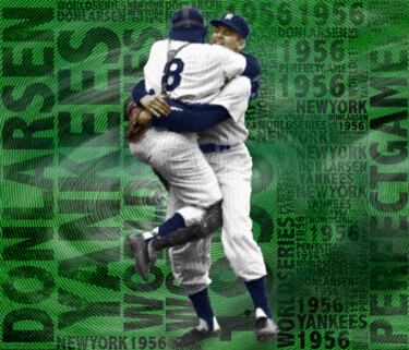 Painting titled "PERFECT GAME YANKEE…" by Tony Rubino, Original Artwork, Acrylic Mounted on Wood Stretcher frame