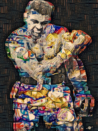 "Cassius Clay Muhamm…" başlıklı Tablo Tony Rubino tarafından, Orijinal sanat, Akrilik Ahşap Sedye çerçevesi üzerine monte ed…