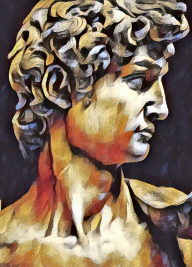 Peinture intitulée "David Michelangelo…" par Tony Rubino, Œuvre d'art originale, Acrylique Monté sur Châssis en bois