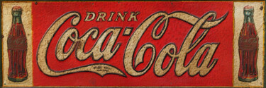 Schilderij getiteld "Coca-Cola Bottle Ev…" door Tony Rubino, Origineel Kunstwerk, Acryl Gemonteerd op Frame voor houten bran…