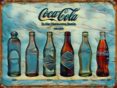 Painting titled "Coca-Cola Bottle Ev…" by Tony Rubino, Original Artwork, Acrylic Mounted on Wood Stretcher frame