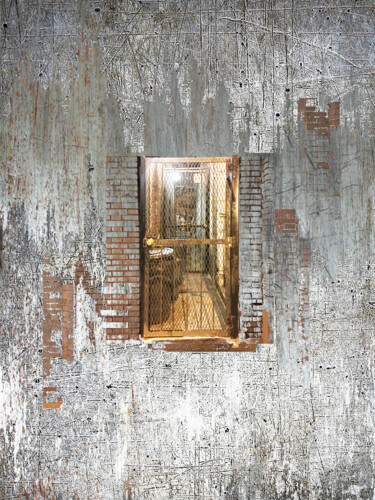 Malarstwo zatytułowany „Gate Door” autorstwa Tony Rubino, Oryginalna praca, Akryl Zamontowany na Drewniana rama noszy