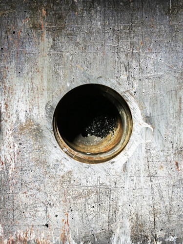 「Rusty Hole 2」というタイトルの絵画 Tony Rubinoによって, オリジナルのアートワーク, アクリル ウッドストレッチャーフレームにマウント