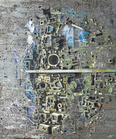 Картина под названием "Earth Two" - Tony Rubino, Подлинное произведение искусства, Акрил Установлен на Деревянная рама для н…