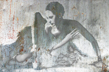 Картина под названием "Silver Ballet Dance…" - Tony Rubino, Подлинное произведение искусства, Акрил Установлен на Деревянная…