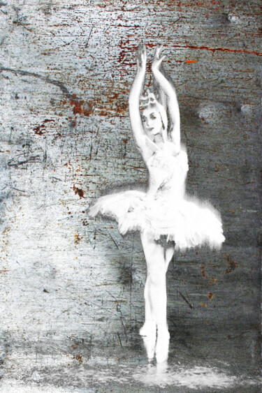 Painting titled "Silver Ballet Dance…" by Tony Rubino, Original Artwork, Acrylic Mounted on Wood Stretcher frame