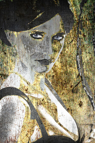 Картина под названием "Who Is She Eva Green" - Tony Rubino, Подлинное произведение искусства, Акрил Установлен на Деревянная…