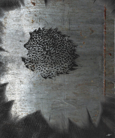 제목이 "Dirty Silver Sunflo…"인 미술작품 Tony Rubino로, 원작, 아크릴 나무 들것 프레임에 장착됨