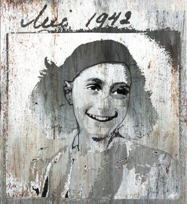 Pintura titulada "Anne Frank 2" por Tony Rubino, Obra de arte original, Acrílico Montado en Bastidor de camilla de madera