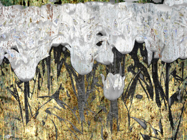 Картина под названием "Lilies Tulips" - Tony Rubino, Подлинное произведение искусства, Акрил Установлен на Деревянная рама д…