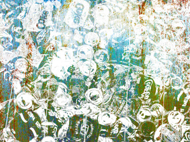 Картина под названием "Silver Trashed Cans…" - Tony Rubino, Подлинное произведение искусства, Акрил Установлен на Деревянная…