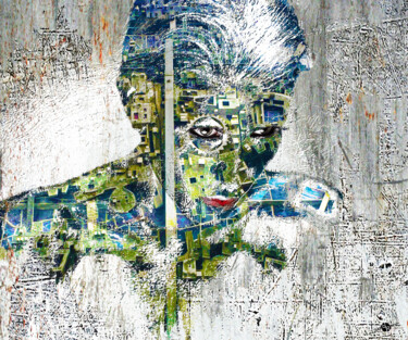 Картина под названием "Metropolis" - Tony Rubino, Подлинное произведение искусства, Акрил Установлен на Деревянная рама для…