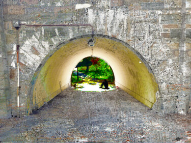 Peinture intitulée "Through Tunnel Brid…" par Tony Rubino, Œuvre d'art originale, Acrylique Monté sur Châssis en bois