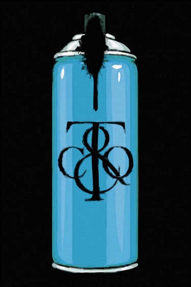 Tiffany Spray Paint Graffiti Pop Art Peinture intitulée "Tiffany Spray Paint…" par Tony Rubino, Œuvre d'art originale, Acrylique Monté sur Châssis en bois