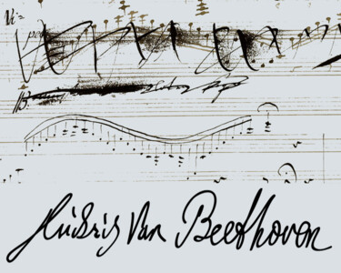 Картина под названием "Ludwig van Beethove…" - Tony Rubino, Подлинное произведение искусства, Акрил Установлен на Деревянная…