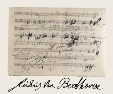 Pintura intitulada "Ludwig van Beethove…" por Tony Rubino, Obras de arte originais, Acrílico Montado em Armação em madeira