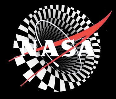 Malarstwo zatytułowany „NASA Optical Illusi…” autorstwa Tony Rubino, Oryginalna praca, Akryl Zamontowany na Drewniana rama n…