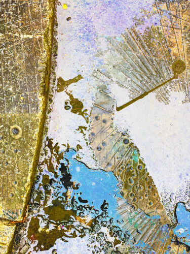Pintura titulada "Aqua Metallic Serie…" por Tony Rubino, Obra de arte original, Acrílico Montado en Bastidor de camilla de m…