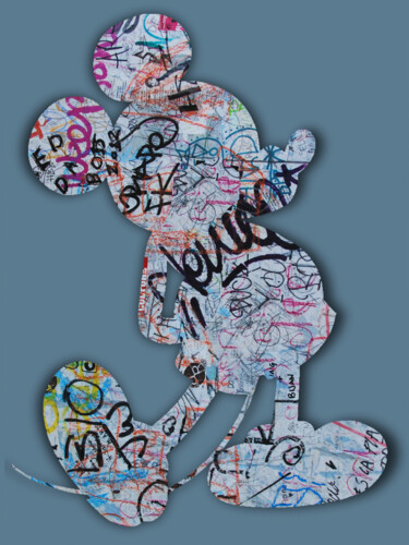 Картина под названием "Mickey Mouse Pop Ar…" - Tony Rubino, Подлинное произведение искусства, Акрил Установлен на Деревянная…