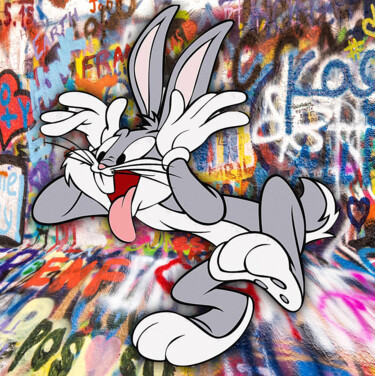 Peinture intitulée "Bugs Bunny Pop Art…" par Tony Rubino, Œuvre d'art originale, Acrylique Monté sur Châssis en bois